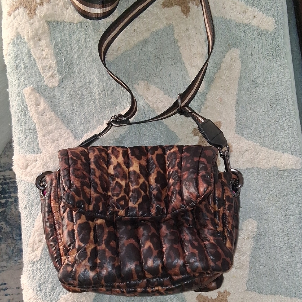 Leopard Print Cushion Puffy Shoulder Bag